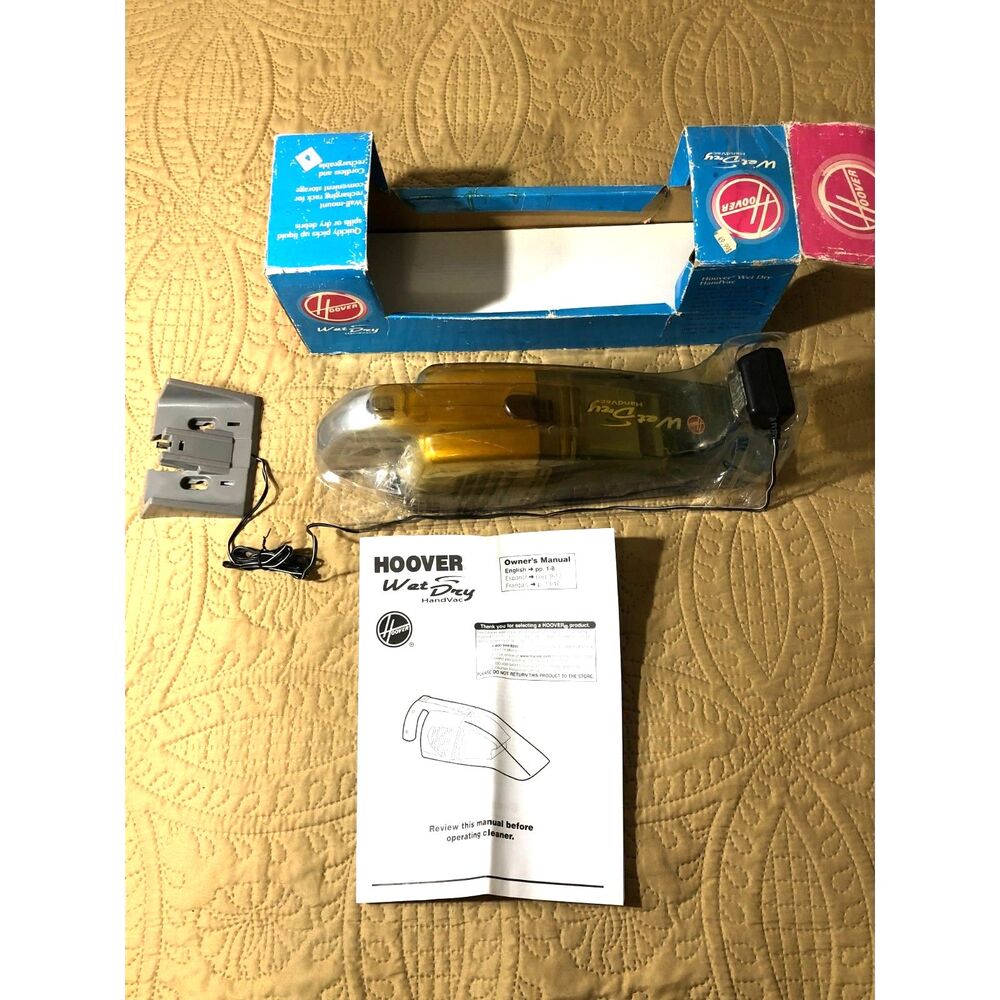 Vintage Hoover S1120 Wet/Dry Cordless Handheld Vacuum Handvac New Open Box NOS